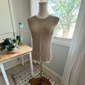 Sleeveless Beige Crochet Top - Grade & Gather